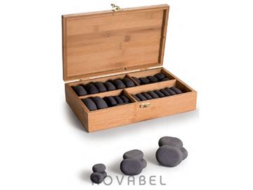 Imagen de Caja de 36 piedras de basalto para masajes