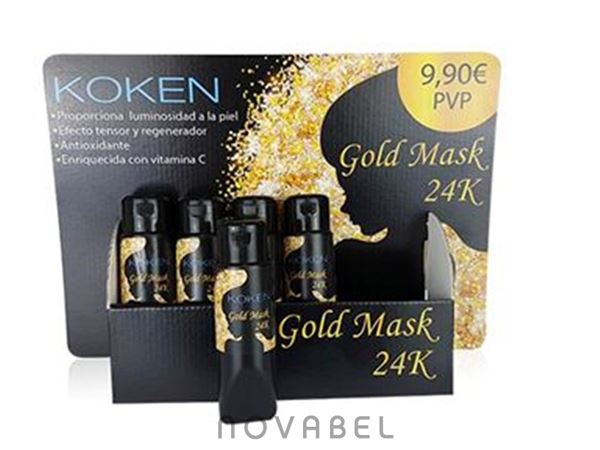 Imagen de Expositor Mascarillas faciales Golden Mask 24K (10 unidades)