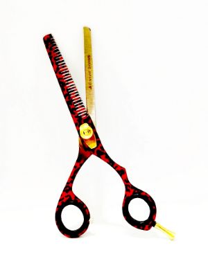 Mostrar detalles de Tijera Roja Entresacar European Estrella Leopardo 6" Imagen de Tijera Roja Entresacar European Estrella Leopardo 6"