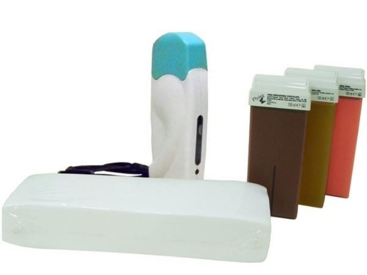 Imagen de Kit con 1 calentador de cera tibia Tessiline + cera roll-on + bandas