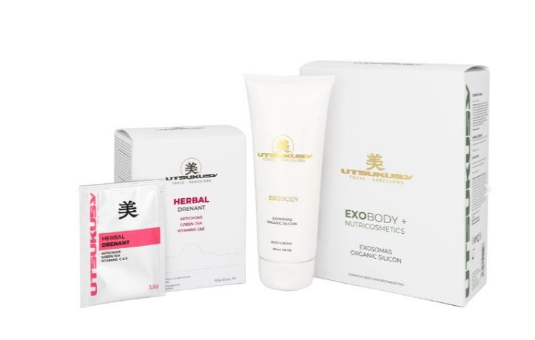 Imagen de Exobody Set Utsukusy Herbal Drenant Cuidado Diario