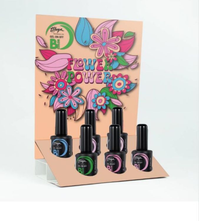Imagen de Expositor 'Flower Power' Thuya Esmaltes Semipermanentes On-off B-COLOR 