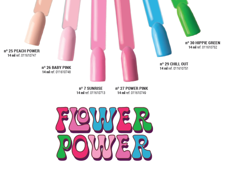Imagen de Expositor 'Flower Power' Thuya Esmaltes Semipermanentes On-off B-COLOR 